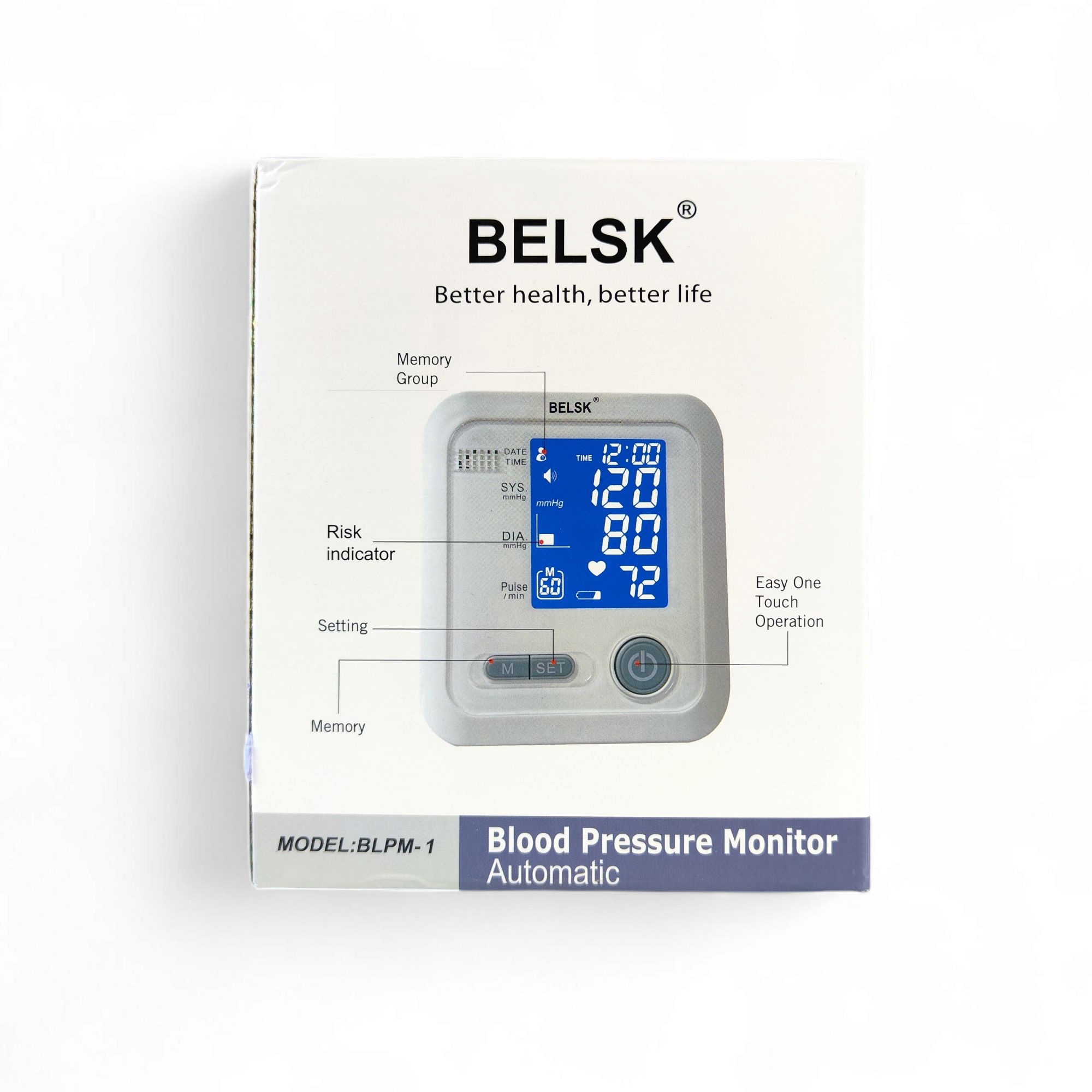 دستگاه فشارخون حرفه‌ای BELSK BLPM1 — سخنگوی فارسی، حافظه دوکاربره، LCD 4 اینچ